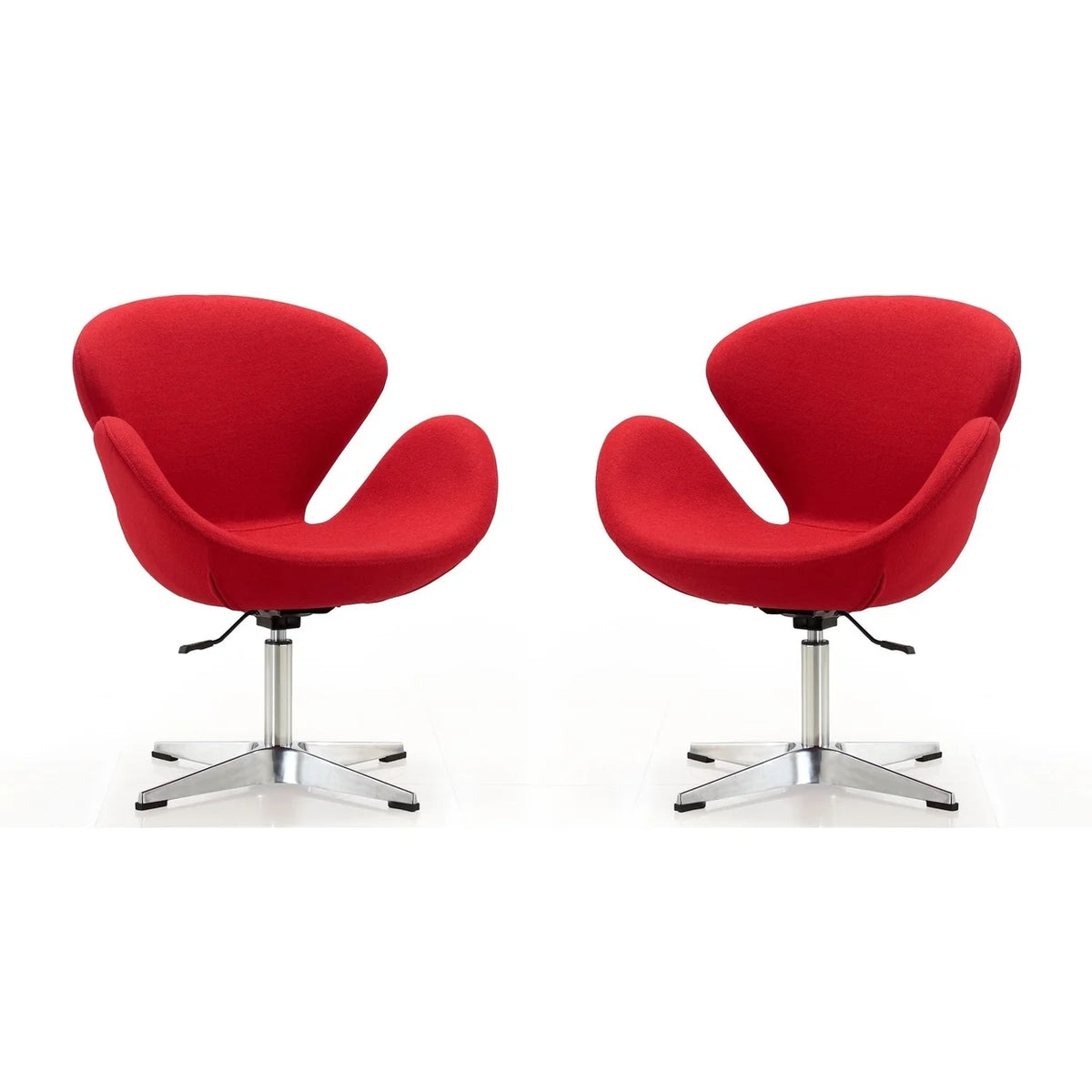 Wool Blend Adjustable Swivel Chair Set of 2 Q4598