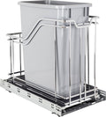 Polished Chrome Metal Trashcan S33749