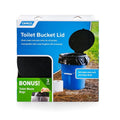 Black Bucket Toilet Seat with Lid I914155