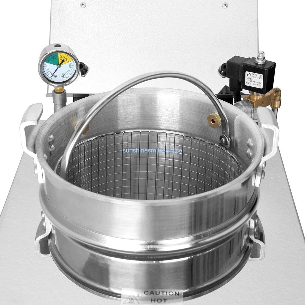 16L Stainless Steel Countertop Pressure Fryer with Timer and Variable Thermostat B363980
