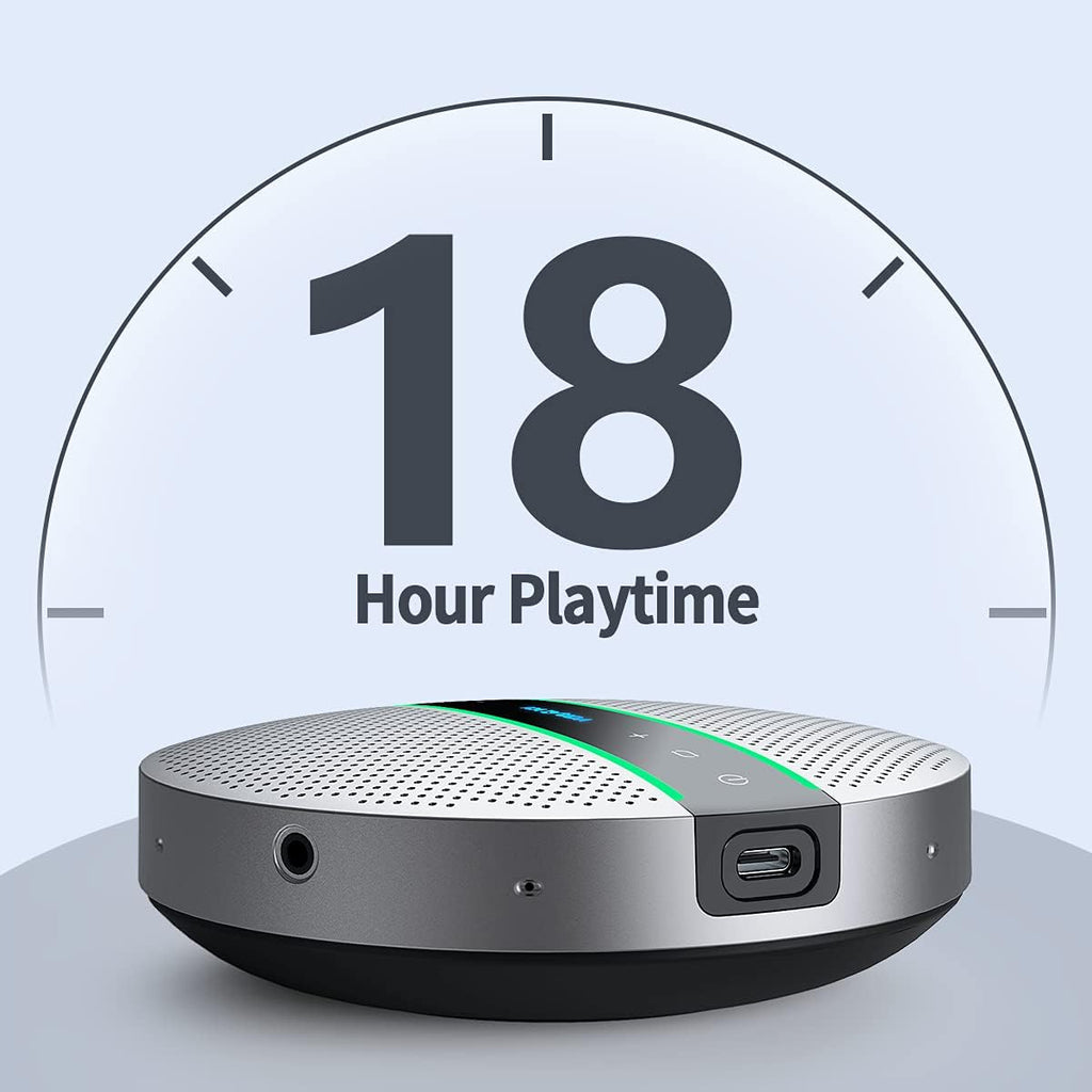 Bluetooth Speakerphone with 6 Microphones, 18H Call Time, Bluetooth 5.0 V466