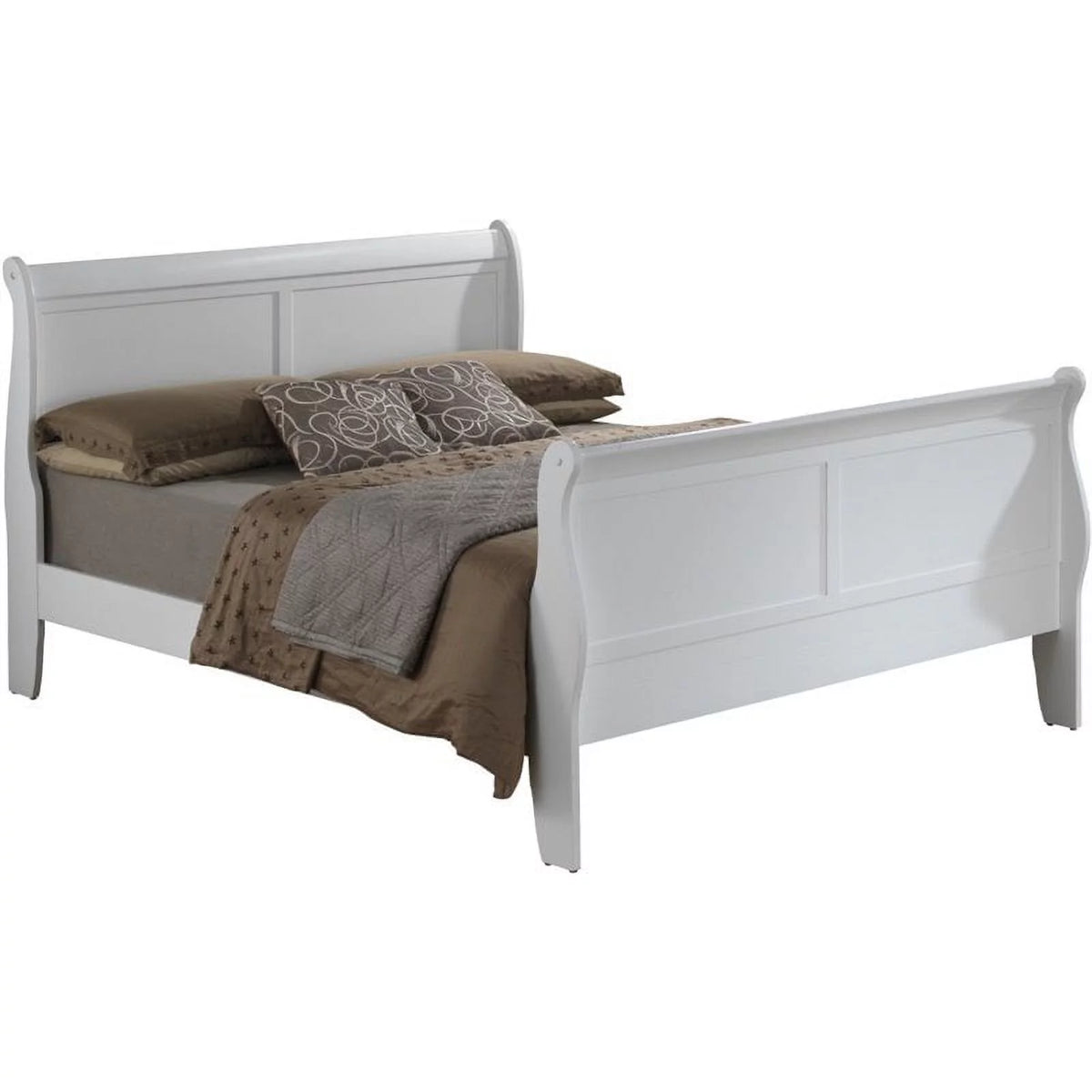 Wood Full Sleigh Bed X429