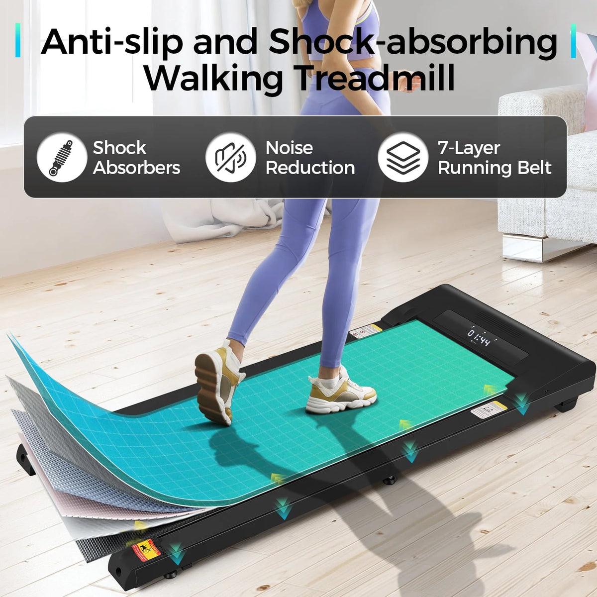 Walking Pad Treadmill 2.5HP Electric Jogging Running Machine G6773
