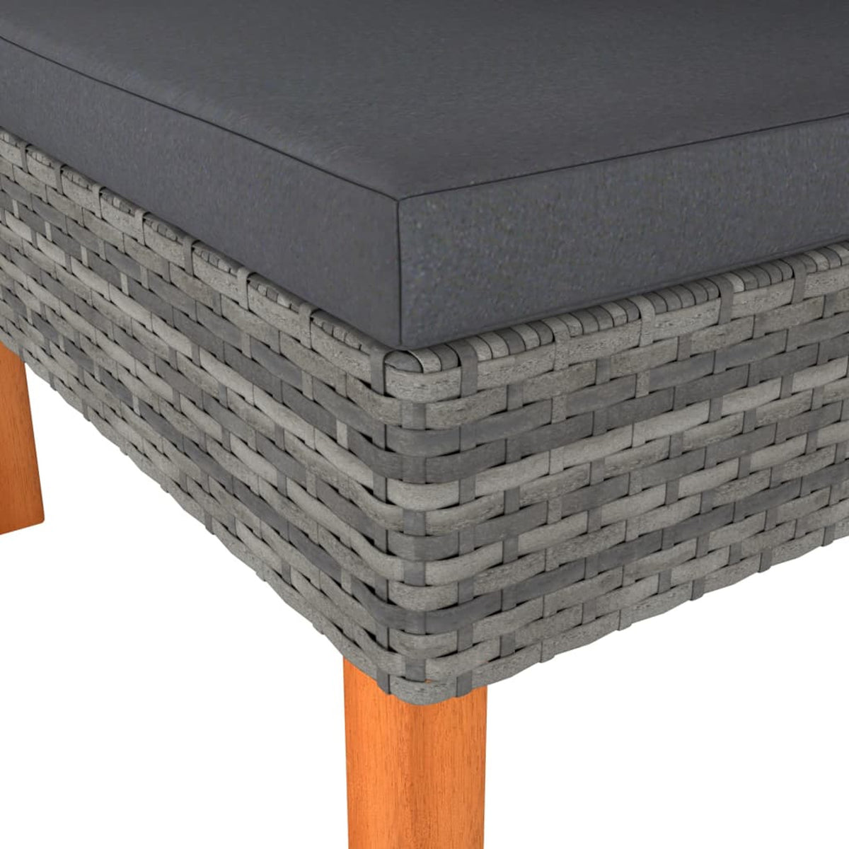 Corner Sofa Poly Rattan and Solid Eucalyptus Wood T8816