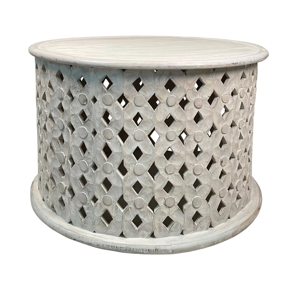 28 Inch Round Mango Wood Coffee Table K928