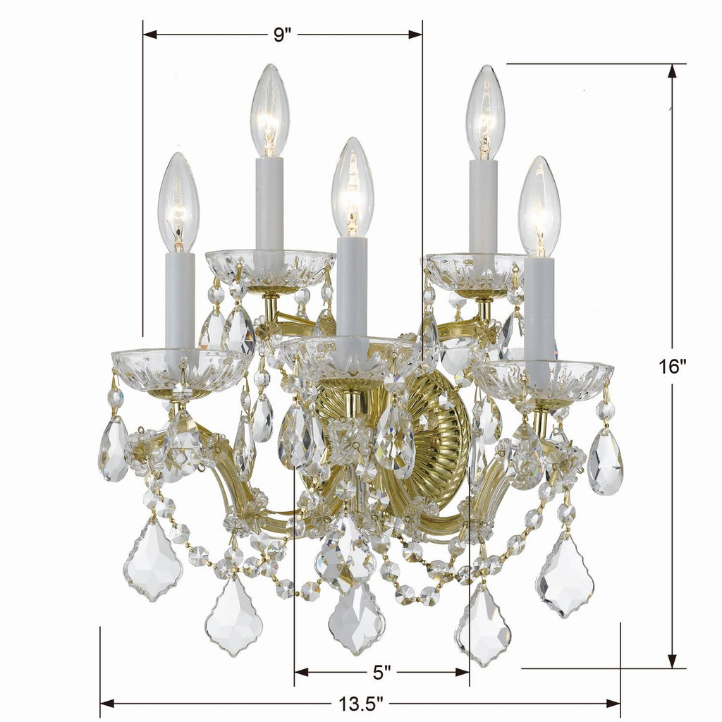 Gold Crystal Sconce M689