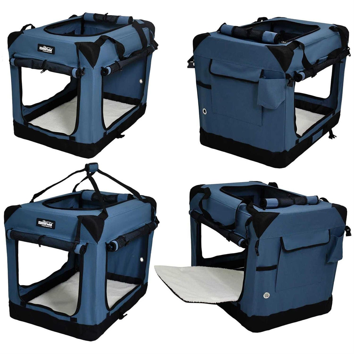 3-Door Folding Soft Dog Crate J935