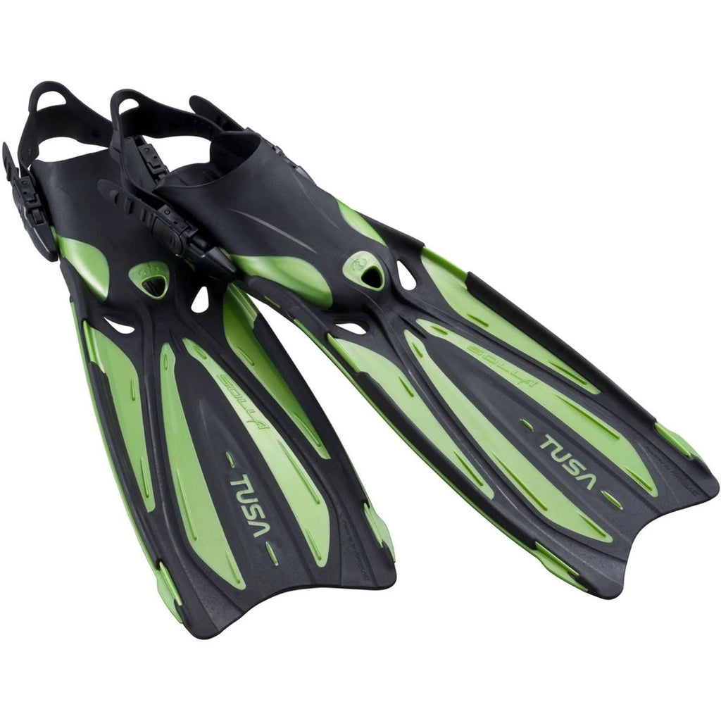 Siesta Green/White Open Heel Dive Fins R6306