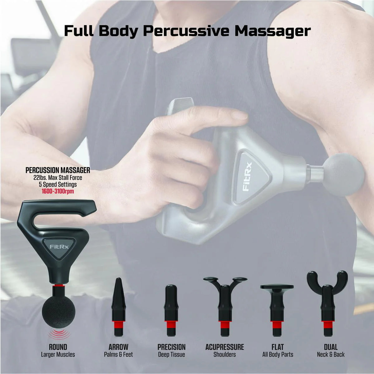 2-in-1 Full Body Percussion Massage Gun N71665