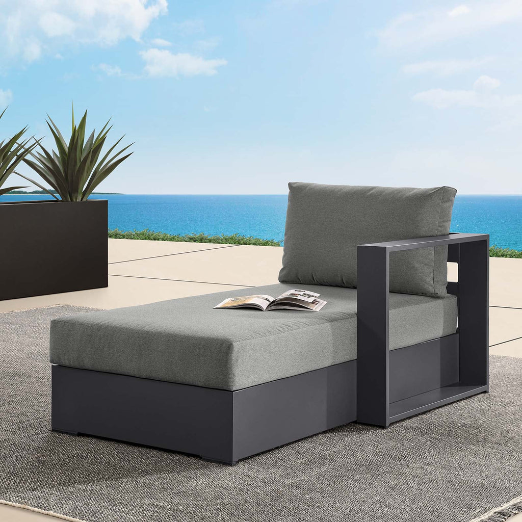 Gray Powder-Coated Aluminum Outdoor Chaise Lounge Z78050