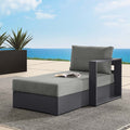 Gray Powder-Coated Aluminum Outdoor Chaise Lounge Z78050