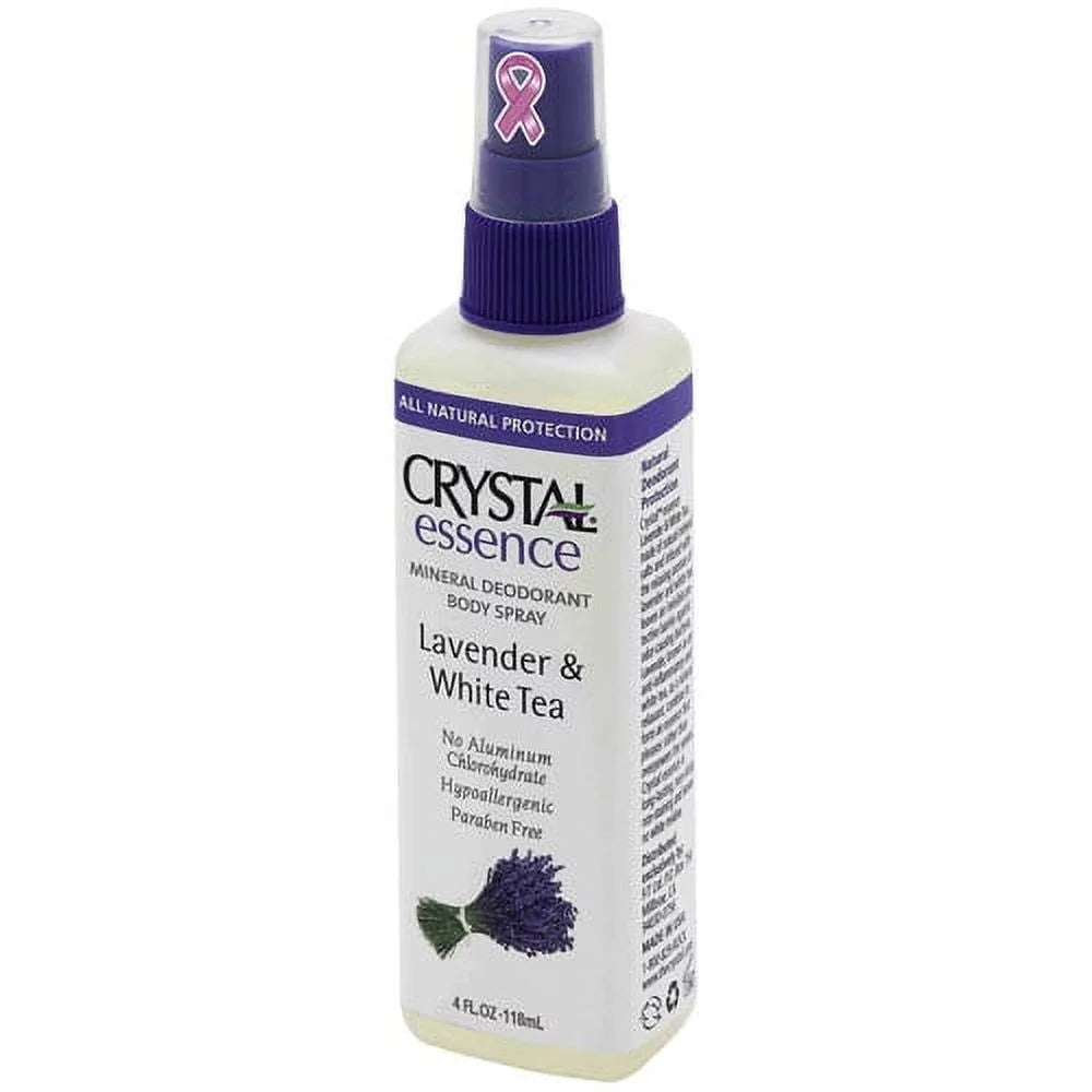 Lavender White Tea Mineral Deodorant Body Spray, 4 Oz, 6 Pack Y34769