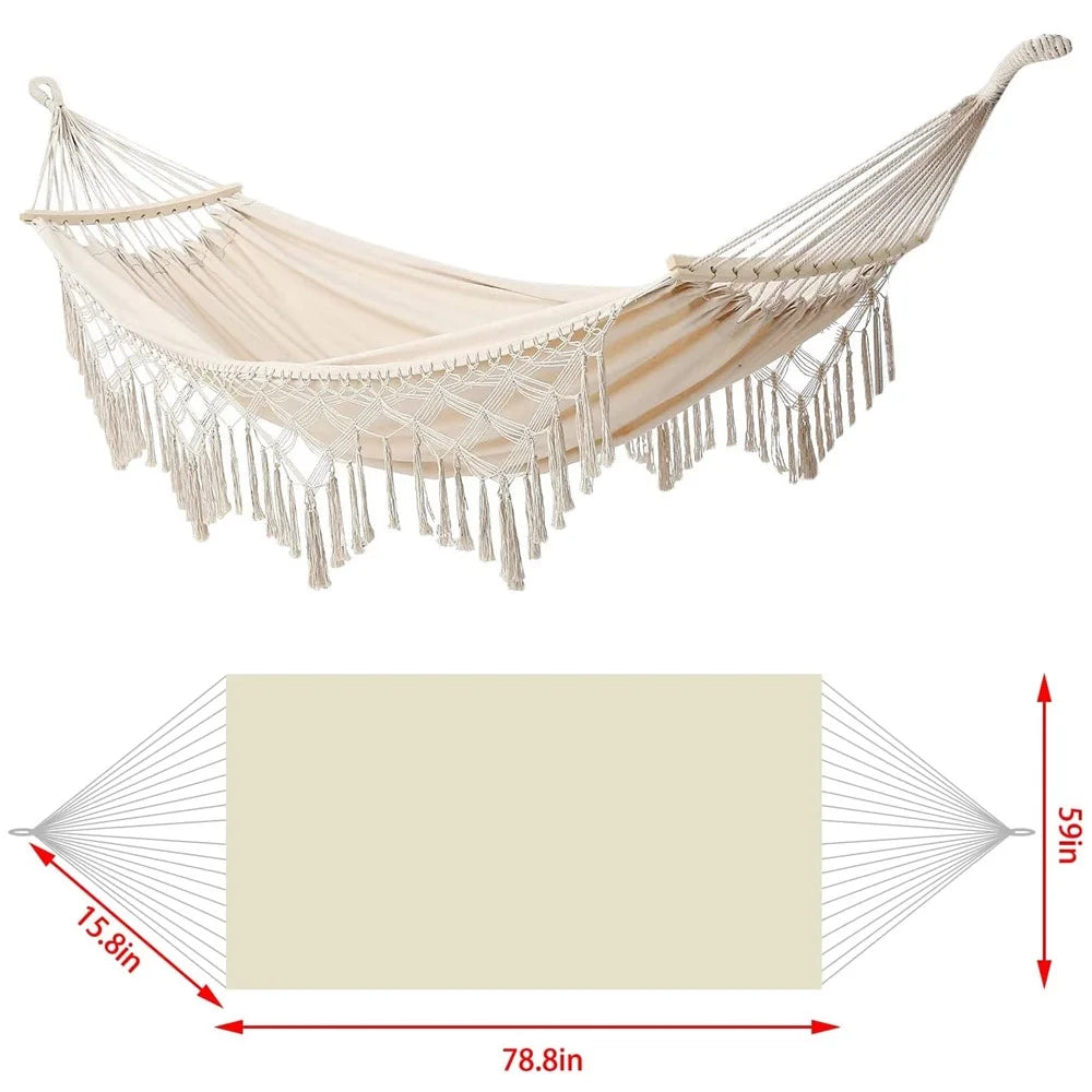 Double Macrame Hammock Swing Bed M386414