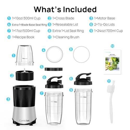 11-Piece Blender with 3 Portable To-Go Cups E980621