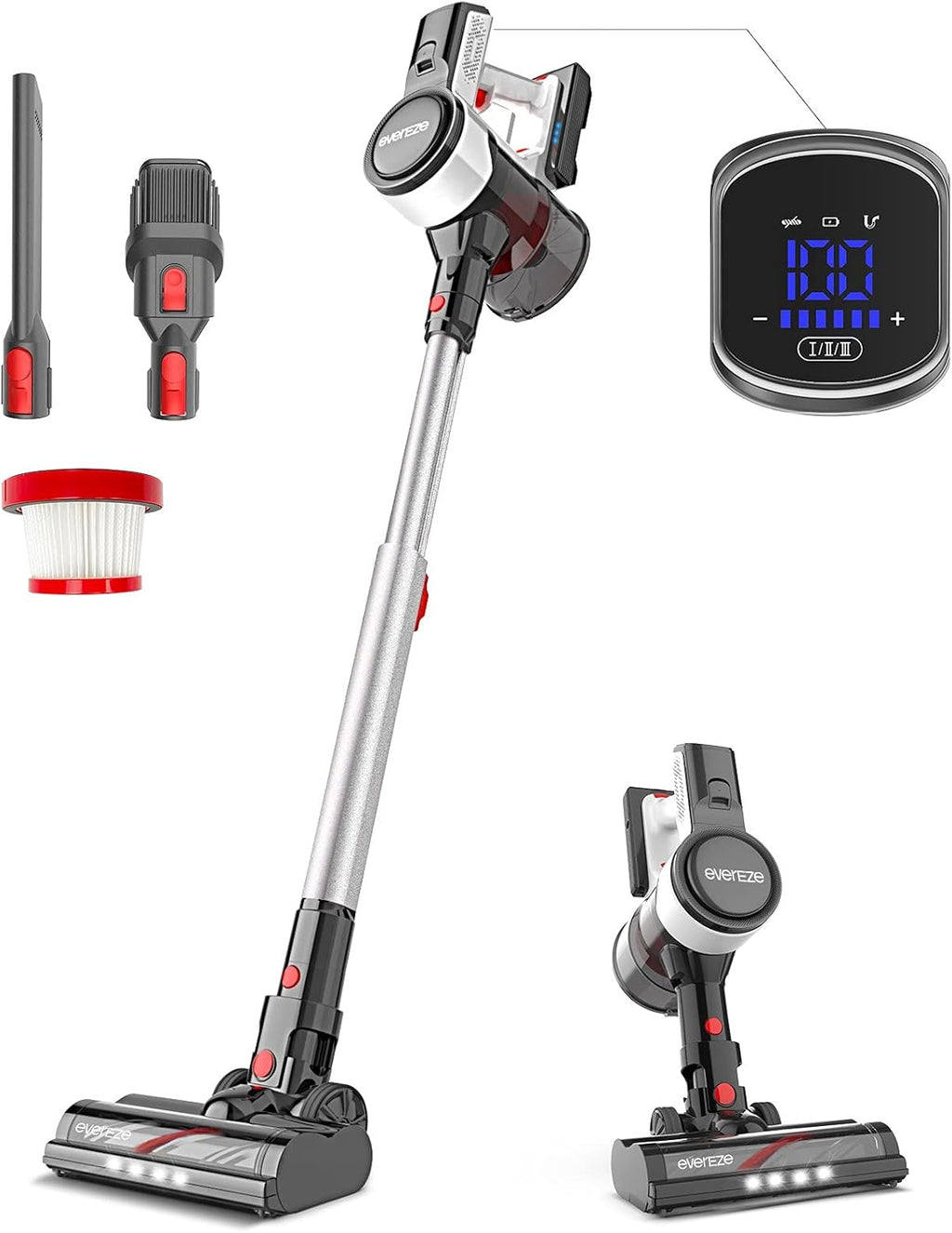 Cordless Stick Vacuum Cleaner with LED Power Brush Duo HEPA G8746
