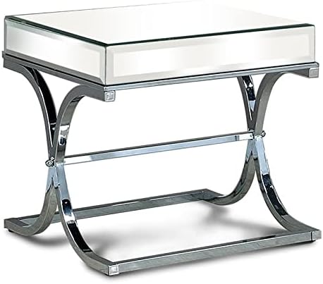 Brass Glass Top End Table Y375413