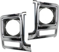 Chrome & Painted Dark Argent Headlight Door Pair for Chevy C10 C20 C30 1979 1980 G2355