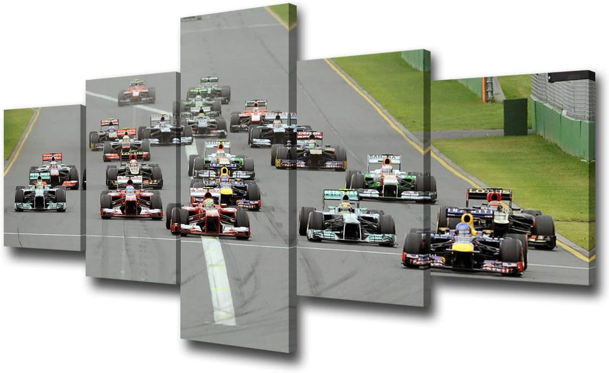 Racing Car Canvas Wall Art 60''Wx32''H Pack of 2 R1574