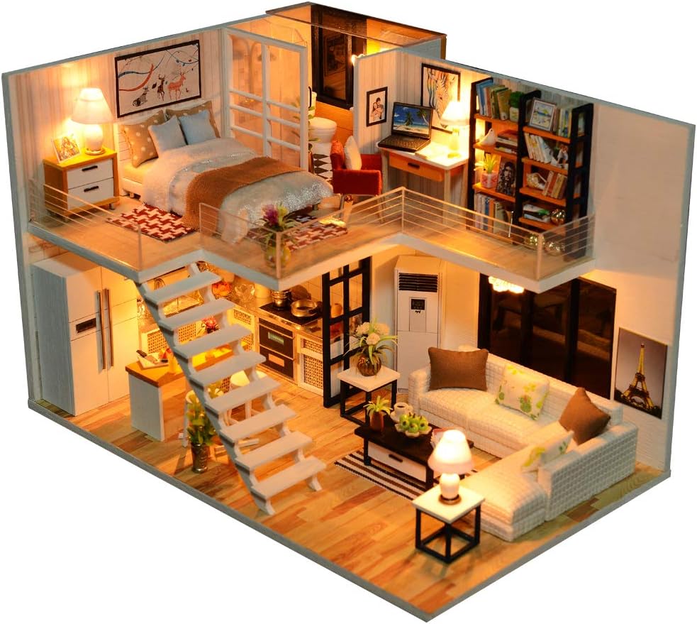 DIY Dollhouse Kit with Furniture, 1:24 Scale C693328