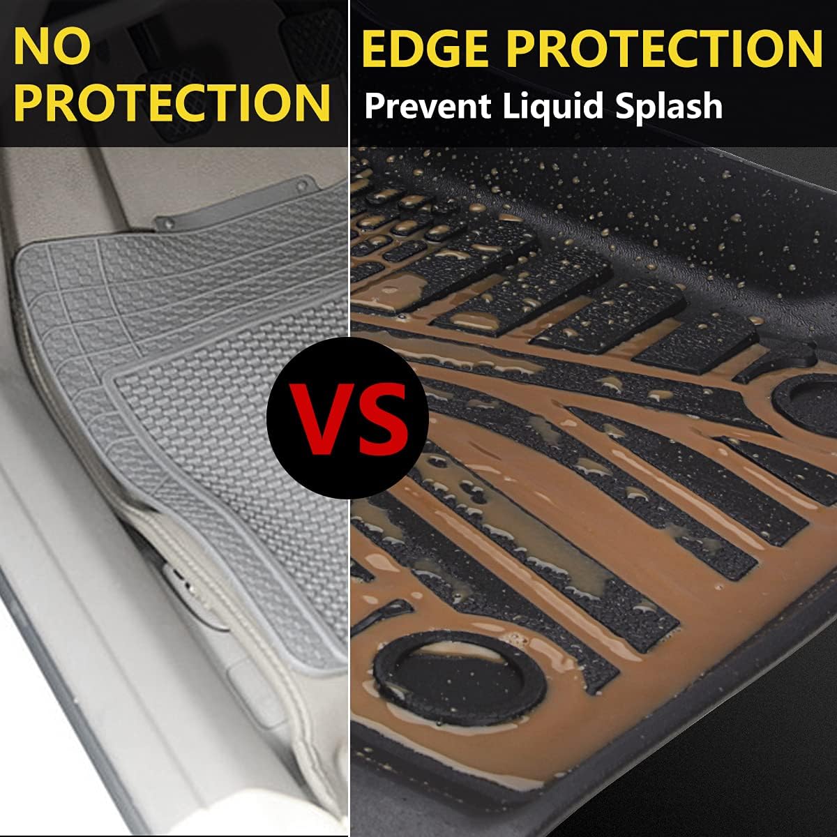 Car Floor Mats for 2018-2021 Tacoma Double Cab Automatic, 1st and 2nd Row L44815