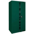 Forest Green Storage Cabinet with Recessed Handle O168