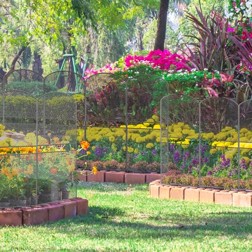 Mesh Decorative Garden Fence 10 Pack, 38.5in x 10ft Rustproof Metal Wire Panel R680854