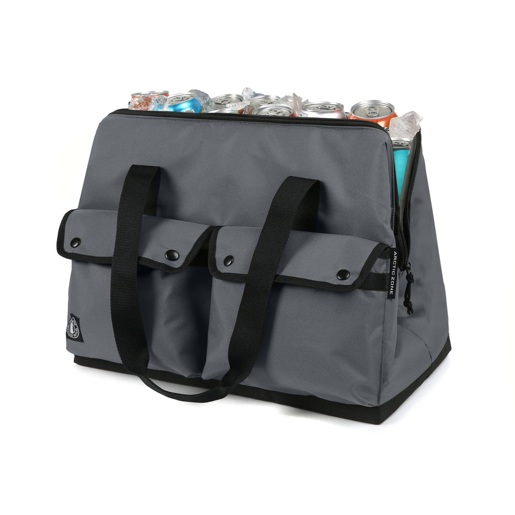 50 Can Insulated Picnic Satchel Gray E97807