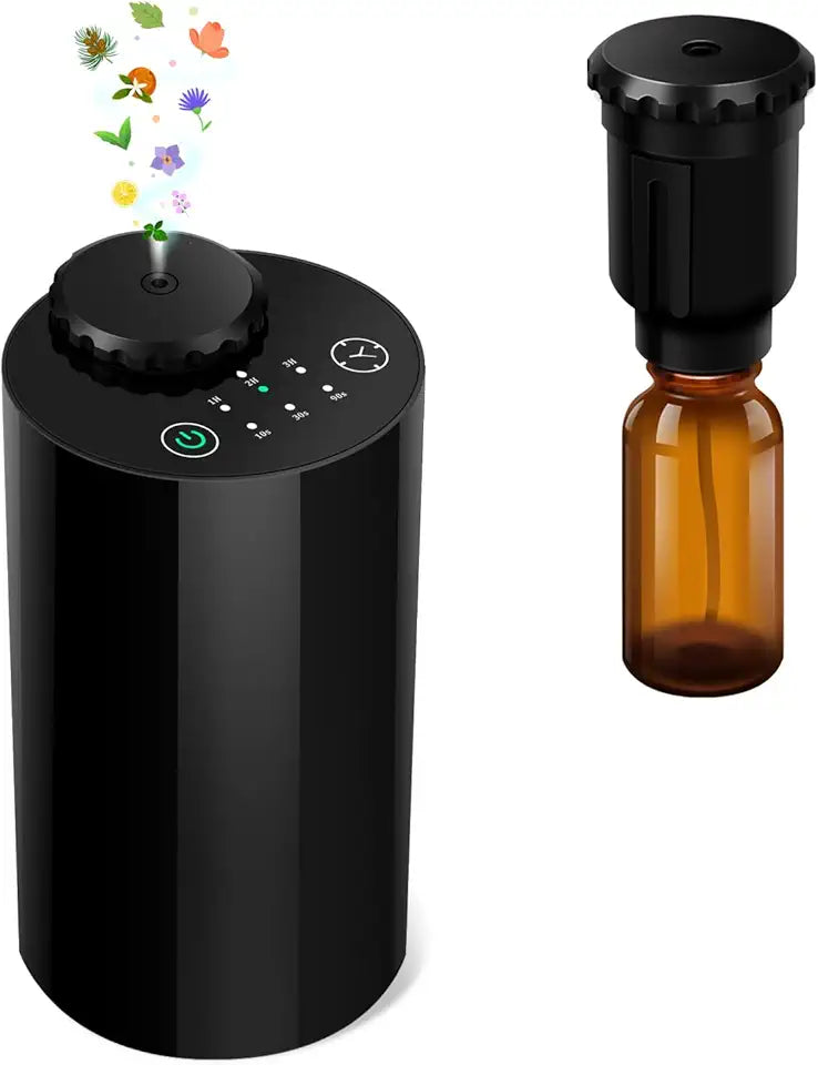 Black Battery Operated Waterless Aroma Diffuser with Replacement Nozzle T74608