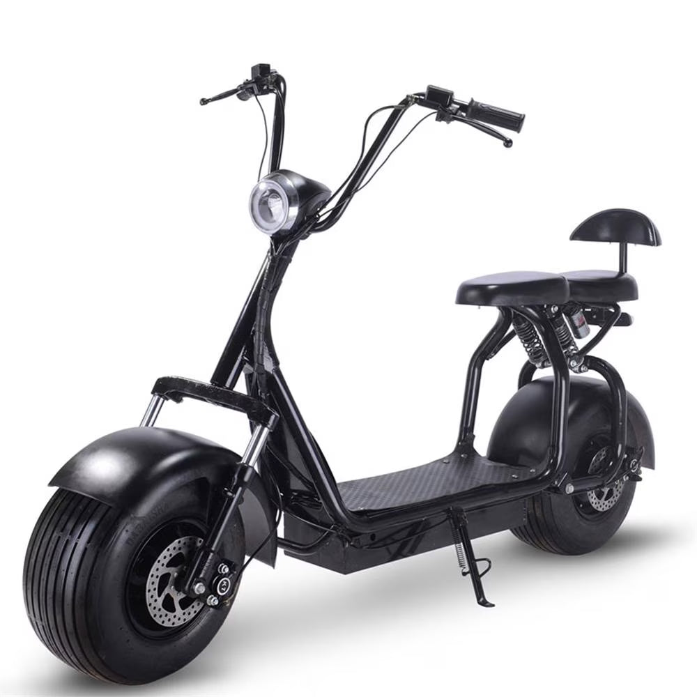 60V 18ah Electric Scooter with Seat, 25Mph, 23 Miles Range, Black K146577