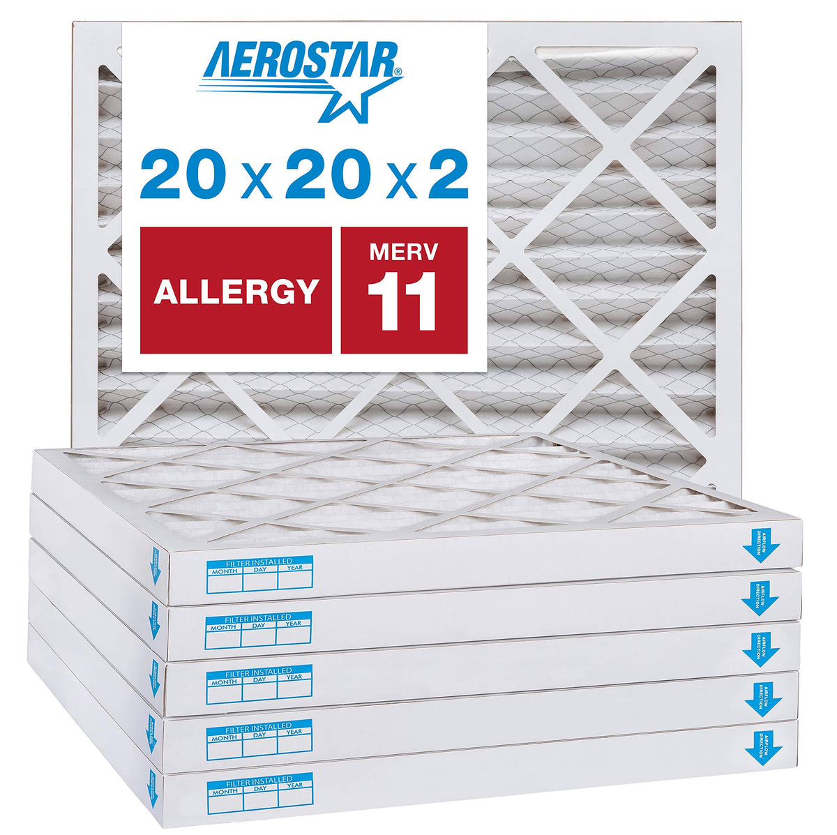 20x20x2 MERV 11 Pleated Air Filter 6-Pack W7720