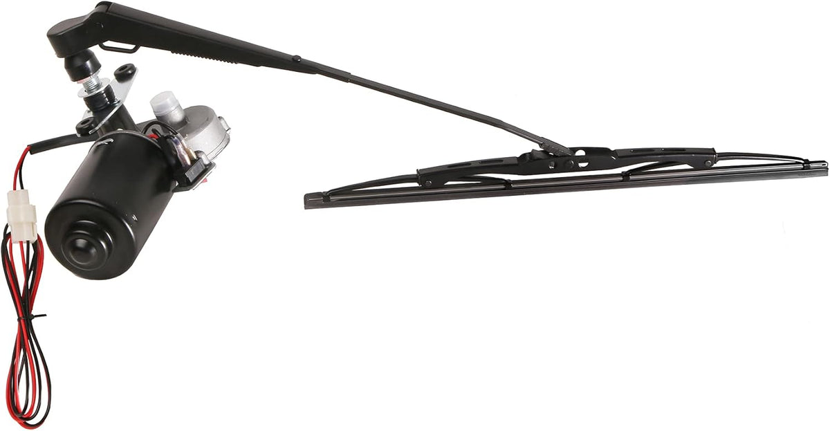 12V Universal Electric Windshield Wiper Motor Kit with 15.7" Blade Pack of 2 H25972