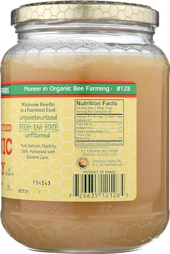 Certified Organic Raw Honey 32oz Pack of 2 K38606