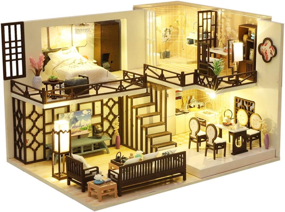 DIY Dollhouse Kit with Furniture, 1:24 Scale C693328