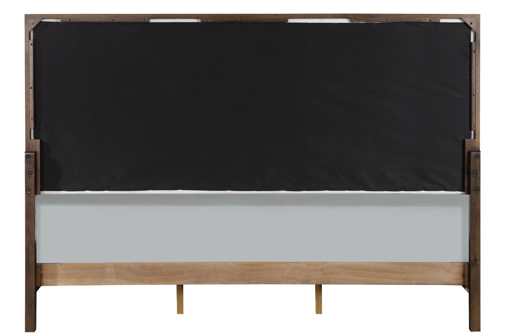 Light Gray and White and Brown Wooden Bed T99872