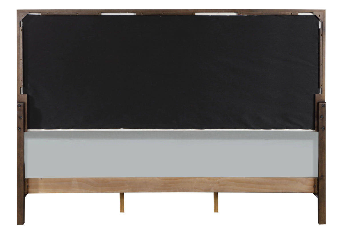 Light Gray and White and Brown Wooden Bed T99872