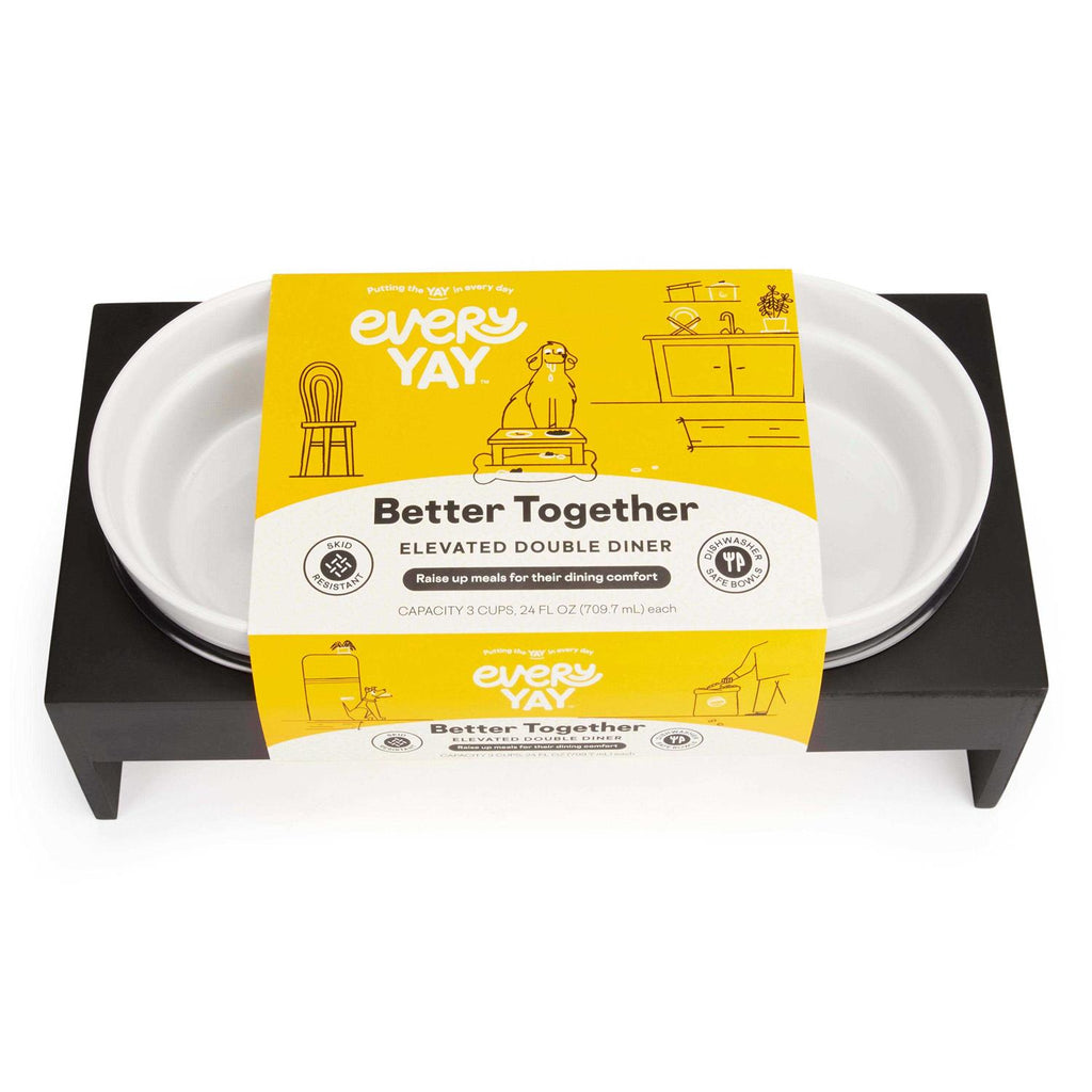 Wood Double Diner for Dogs E149538