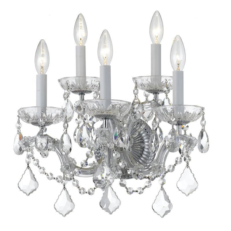 Gold Crystal Sconce M689