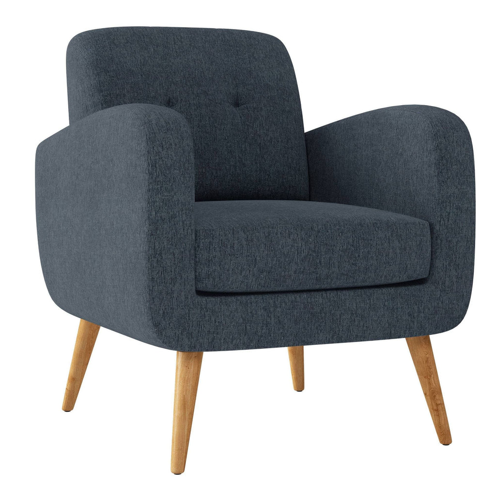 Chenille Blue Armchair E75429